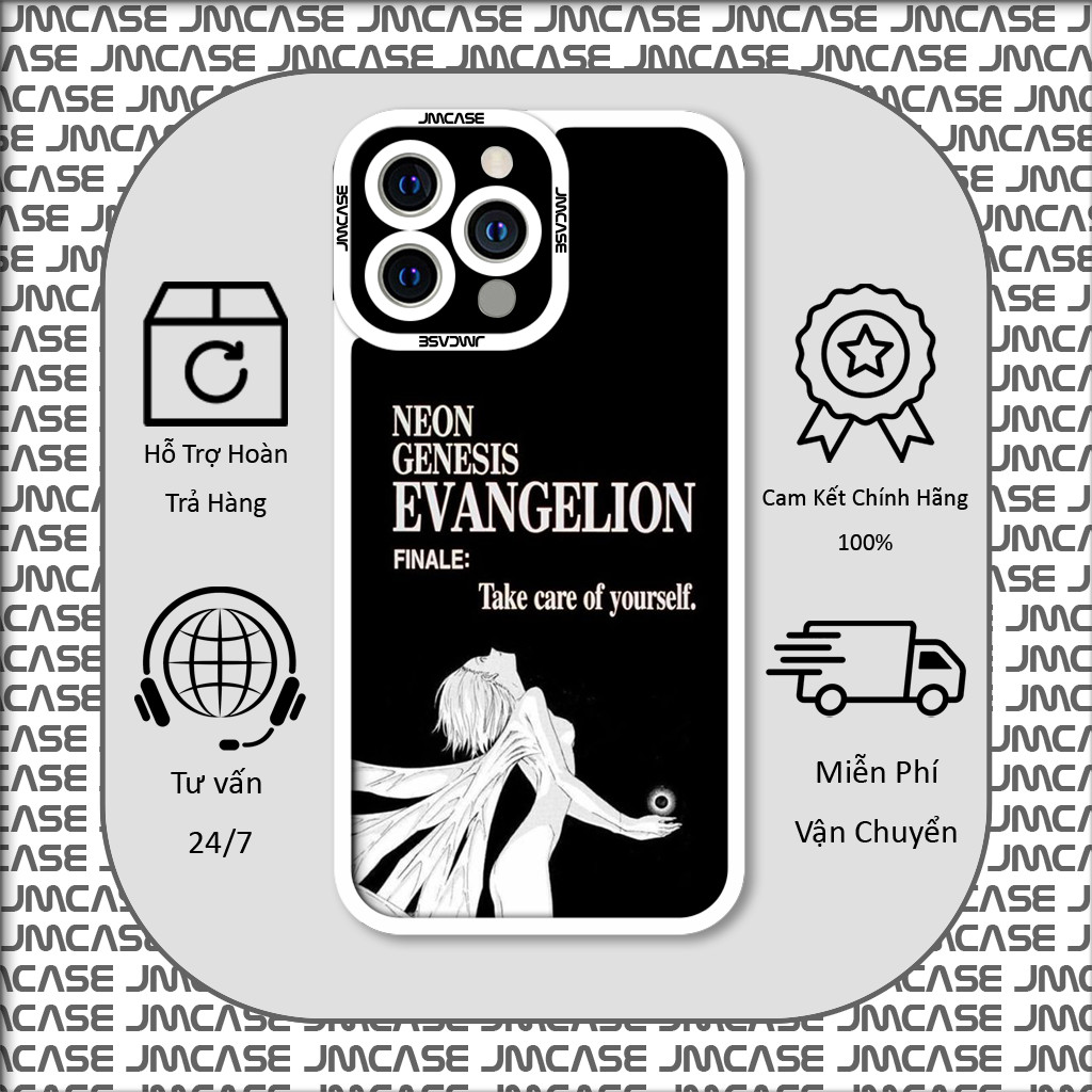 Ốp lưng iPhone Cạnh Vuông Samsung Xiaomi Oppo Neon Genesis Evangelion Anime Manga Nhật Bản