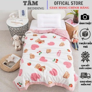 Chăn Đũi Cotton sợi tre trẻ em ANVIHOME Chăn trẻ em m1xm5 đi du lịch, picnic, chăn văn phòng