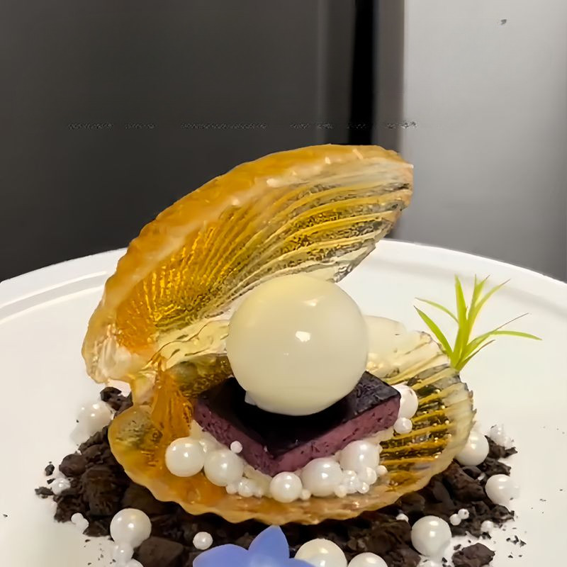 Tự Làm Ba Chiều Vỏ Foie Gras Khuôn Trang Trí Sáng Tạo Vỏ Ngọc Trai Vỏ Mô Phỏng Khuôn