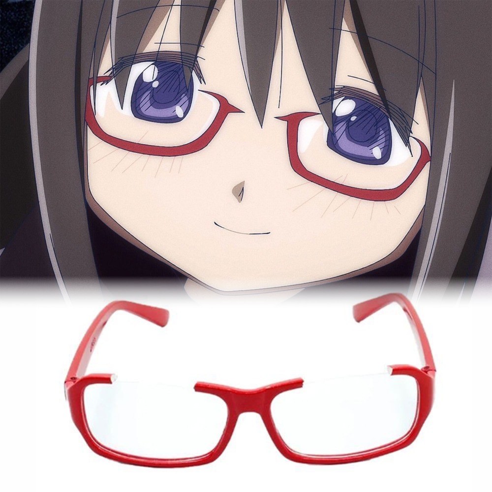 Anime Puella Magi Madoka Magica Kính Akemi Homura Mắt Halloween Thời Trang Người Phụ Nữ Cosplay Phụ 