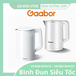 Bình / Ấm Đun Siêu Tốc - Gaabor EK20M-WH01A/WH02A - An Toàn - Dung Tích 2L - 1500 Watt - Chính Hãng