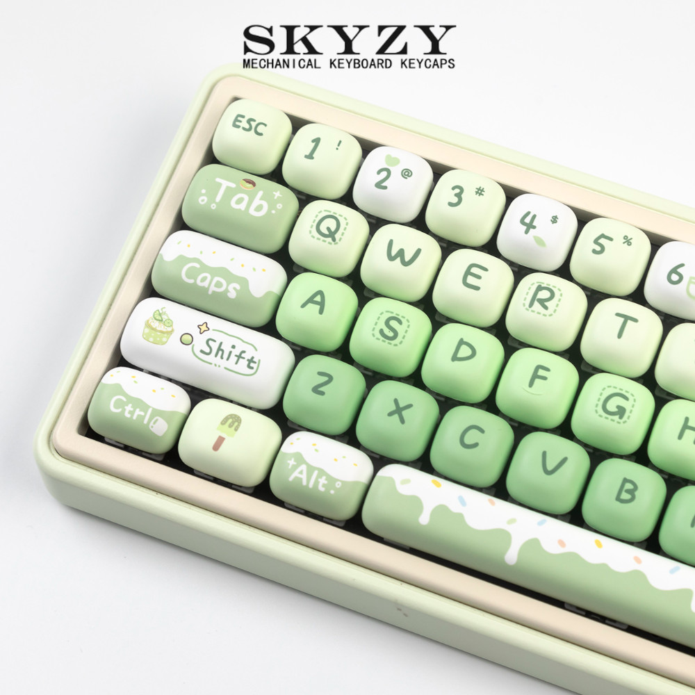 Mùa hè Món tráng miệng House Keycaps MOG Profile Green Gradient PBT Dye Sub Keycap | BigBuy360 - bigbuy360.vn