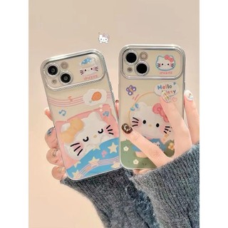 Niche Cartoon Hello Kitty Dễ Thương Thích Hợp Cho iPhone15promax Vỏ Điện Thoại Apple 14 13 12 11 XR XSMAX 7plus 8PLUS Vỏ Bảo Vệ Silicon Bao Gồm Tất Cả
