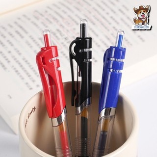 Bút Bi Bấm ngòi 0.5mm có thể thu gọn, Bút bi nước 3 màu thể tích ngòi gấp 3 bút thường ..