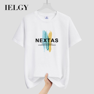 Áo thun Cotton IELGY Nam in hình mùa hè dáng rộng cỡ lớn Áo sơ mi đế