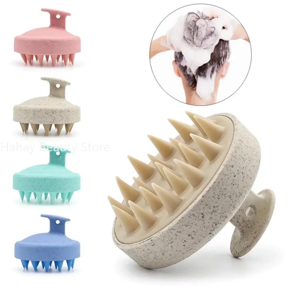 Silicone Dầu Gội Bàn Chải Đầu Massage Da Đầu Lược Rửa Tóc Massage Toàn Thân Bàn Chải Tắm Tắm Bàn Chải Salon Dụng Cụ Làm Tóc