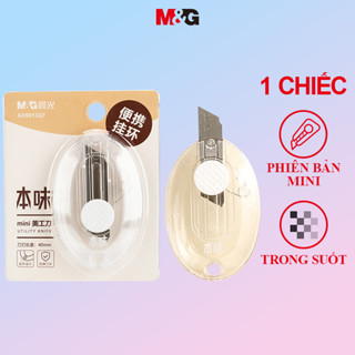 M & G Mini Treo Vòng Di Động Nghệ Thuật Dao Di Động Và Không Đóng Gói Giao Hàng Hộp Dao Mở Dụng Cụ Cắt Giấy Gói Đơn