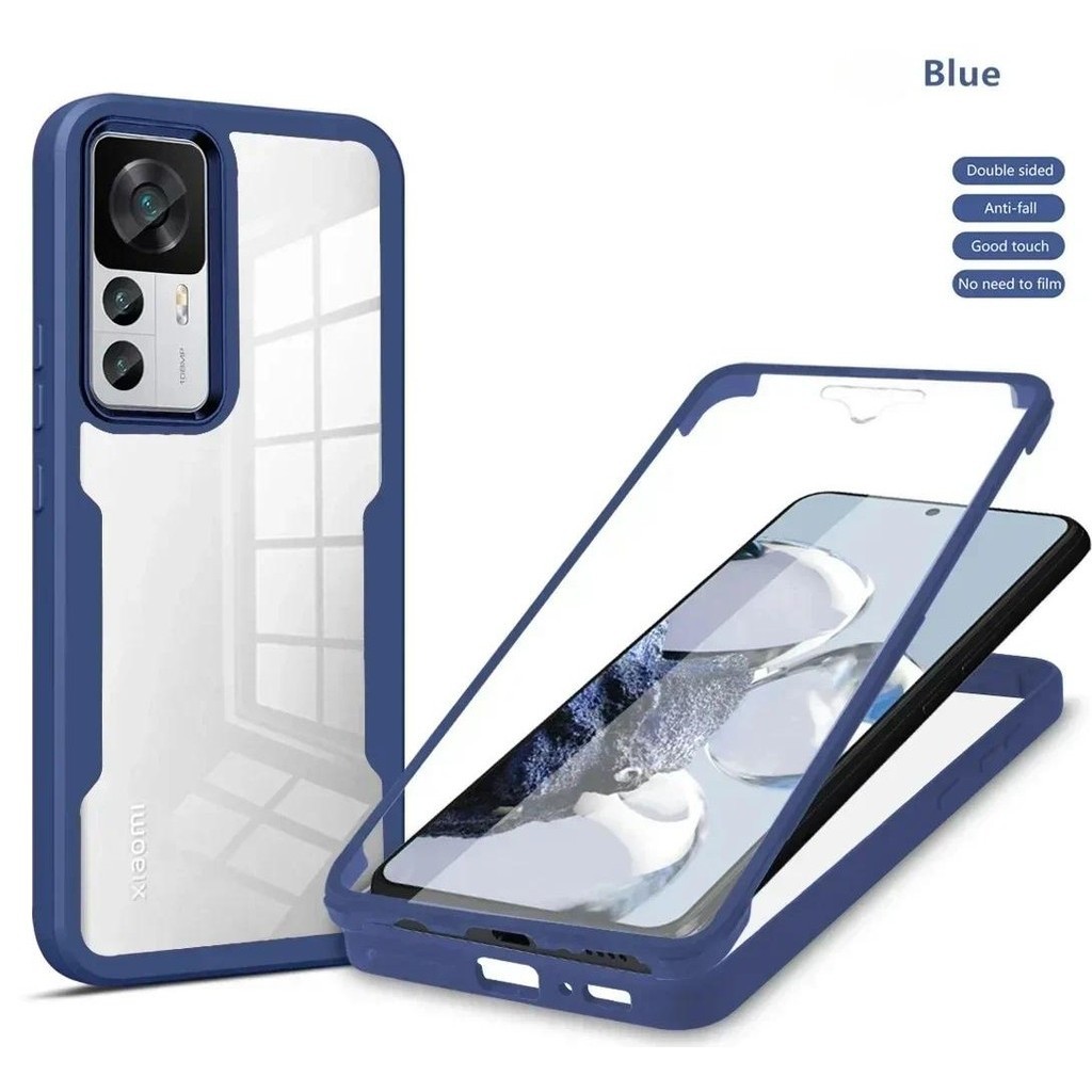 Ốp lưng Xiaomi Mi Redmi Note 14 13 13C 13T Pro 5G Lite Trong suốt 360 Bảo vệ toàn diện Vỏ cứng có bả