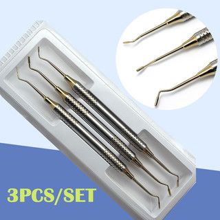 3 cái / bộ nha khoa amalgam làm đầy plugger nha khoa composite thìa nha khoa dụng cụ mạ đầu filler dụng cụ nha khoa
