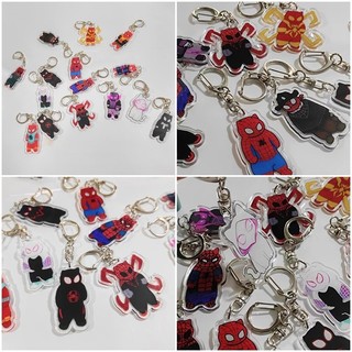 Acrylic Người Nhện Móc Khóa Hoạt Hình Marvel Móc Khóa Túi Mặt Dây Chuyền Vui Vẻ Quà Tặng Sinh Viên Trang Trí
