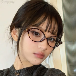 Samjune Vintage Phong Cách Retro Kính Mát Người Phụ Nữ Hình Bầu Dục UV400 Bảo Vệ Kính Nữ Chống Khung Xanh Kính Mắt