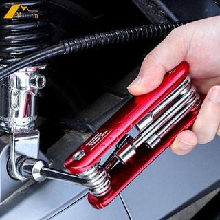 Bộ công cụ ổ cắm lục giác gấp Bộ số liệu gia đình cường độ cao Nhỏ gọn Đa năng Dụng cụ cầm tay 6 trong 1 Bộ đai ốc lục giác