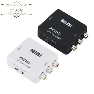Bộ chuyển đổi BRUCE AV sang HDMI, Cáp kết nối AV sang HDMI Bộ chuyển đổi Video AV sang HDMI, Đầu ra HDMI HD 1080P RCA sang HDMI Cáp Video âm thanh AV2HDMI cho máy ảnh LCD / DVD / TV / Video