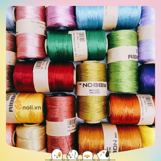 Sợi dệt ribbon trơn Craft yarn VN bóng đẹp, móc không đau tay, bền chắc móc túi xách, mũ nón (Đủ bảng màu 01-34)