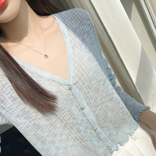 Cardigan Nữ Mùa Hè Áo Khoác Ngoài Ngắn Dệt Kim
