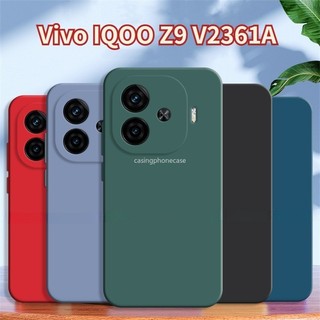  Ốp Điện Thoại Dạng Lỏng Vuông Cho Vivo IQOO Z9 V2361A Z9 Turbo 2024 Mềm Chống Thấm Nước Chống Sốc Bảo Vệ Toàn Diện Nhiều Màu Ốp Lưng 