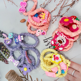 [ sẵn sll ] Cột tóc đính charm gấu xinh ( 1 cái ), ( giao màu ngẫu nhiên )