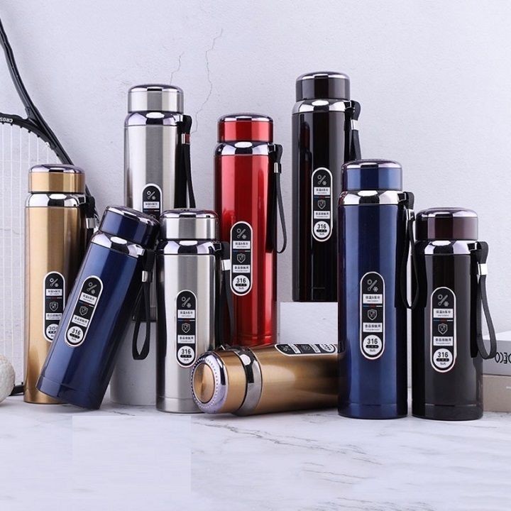 Bình giữ nhiệt 1000ml inox 316 -Bình Giữ Nhiệt Nóng Lạnh 1000ml Chất Liệu Inox 304 Cao Cấp- Bình nướ