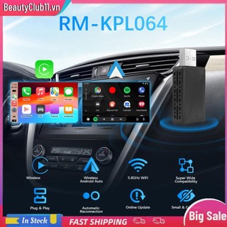 Carplay không dây 2 trong1 Android Auto Adapter WiFi BT Auto Connect Mini USB Dongle