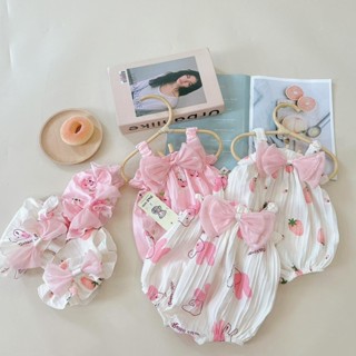 [ Body + mũ ] Bộ body ngắn tay bodysuit áo liền quần bộ đồ liền thân Babyshop88vn cho bé trai bé gái M6.5.24-2