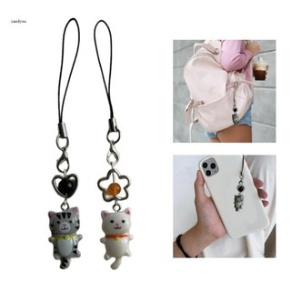 ✿ Dây đeo điện thoại Dây đeo cổ tay Cat Charm Móc khóa điện thoại có thể tháo rời Charm Antilost