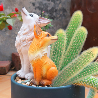 Đồ trang trí chín đuôi nhựa mọng nước trang trí cảnh quan sân ngoài trời vườn cây trồng trong chậu