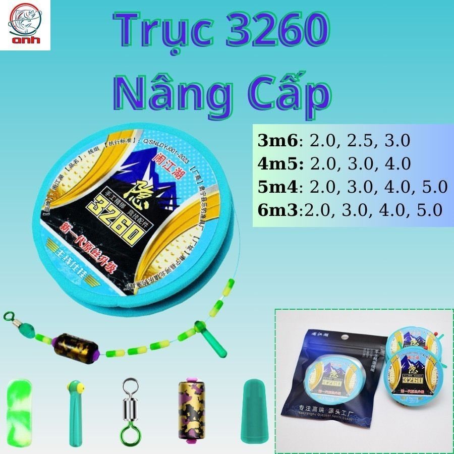 Trục Câu Đài 3260 Nâng Cấp, Đủ Size 3m6, 4m5, 5m4, 6m3 - BF - LongFS