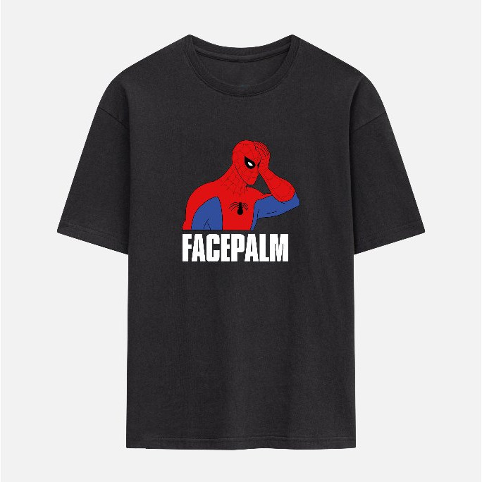 【COD】 Áo Thun BOO Unisex In Hình Spiderman Facepalm Regular Online