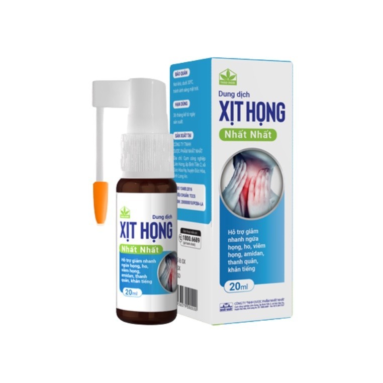 Xịt Họng Nhất Nhất - Giúp Giảm Ho, Giảm Đau Rát, Ngứa Họng - Chai 20 ml