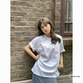 Áo thun Cotton dáng rộng in hình sao biển cỡ lớn dành cho nữ