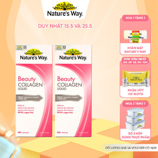 Combo 2 Hộp Collagen Thủy Phân Dạng Nước NATURE'S WAY Beauty Collagen Liquid Bổ Sung Collagen Giúp Sáng Da 500ml/hộp