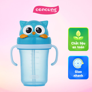 Bình tập uống edison 2 3d con cú - xanh