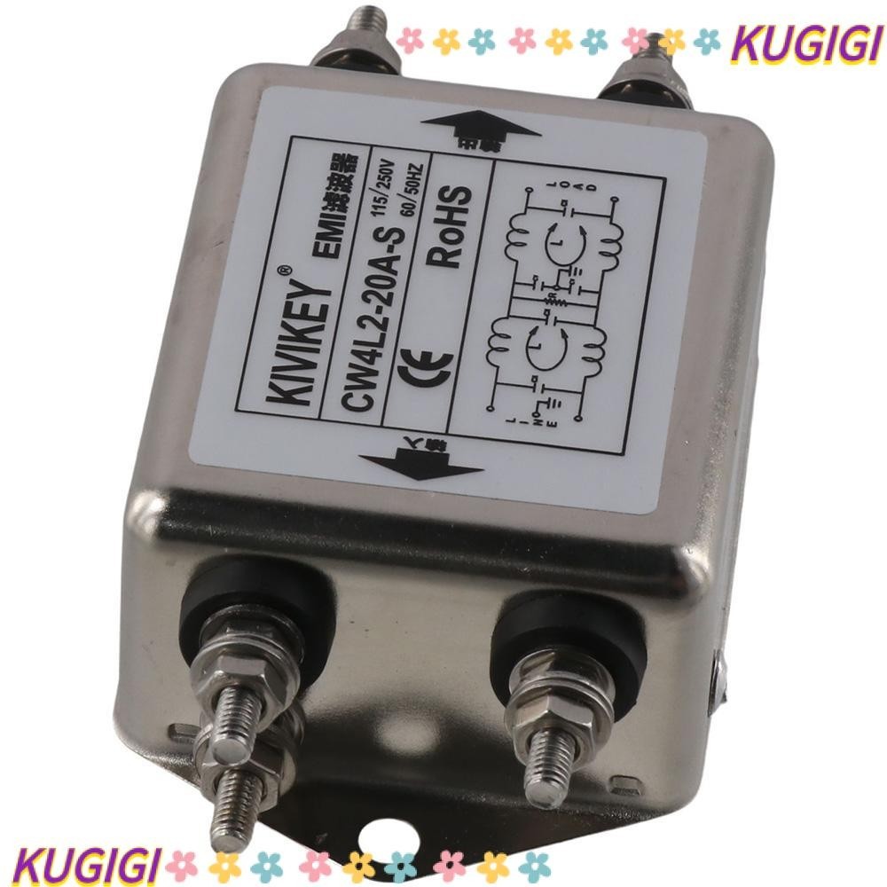 Bộ lọc EMI KUGIGI Power, Bộ giảm tiếng ồn một pha 20A, Bộ lọc nhiễu điện từ JREle AC 115 / 250V 50 /