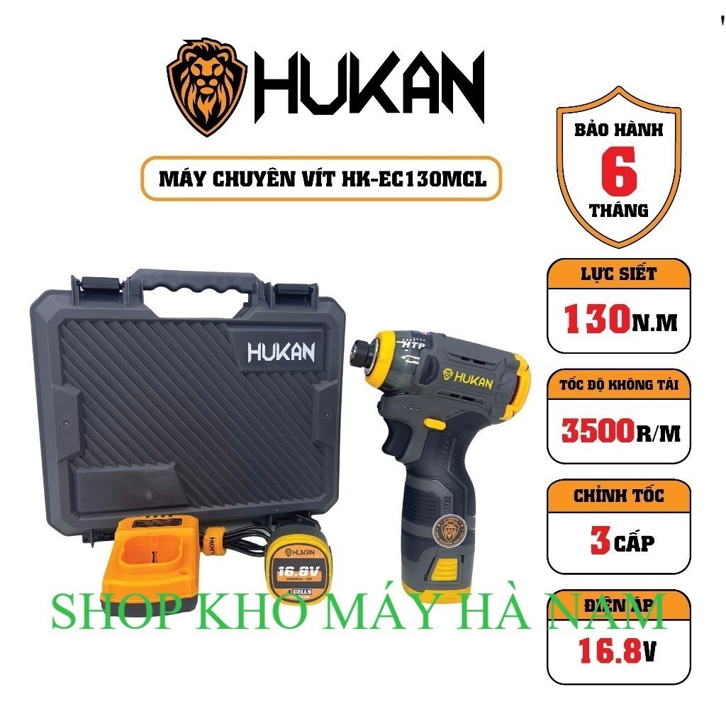 HUKAN Máy Chuyên Vít HK-EC130MCL- Lực Siết 130N.m Chỉnh Tốc 3 Cấp . KHO MÁY HÀ NAM