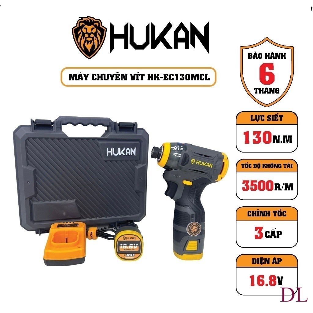 Máy Chuyên Vít HK-EC130MCL Lực Siết 130N.m / HUKAN Chỉnh Tốc 3 Cấp Động Cơ Không Thổi Than . SHOP SỈ