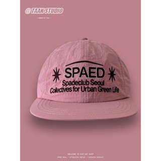 Mũ lưỡi trai phẳng khô nhanh màu hồng Niche Hàn Quốc Nữ mùa hè Phiên bản Hàn Quốc Tất cả các trận đấu Đường phố Hip-Hop Đế