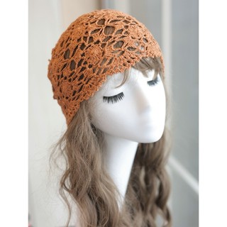 Mùa xuân mùa hè rỗng mỏng sợi cotton handmade móc baotou mũ thanh lịch retro ngọt ngào trang trí mũ dệt kim nữ