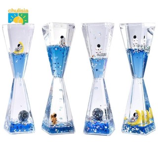 Chalisia Acrylic Đồng Hồ Cát Dầu Rò Rỉ Chảy Kim Sa Lấp Lánh Nhà Và Để Bàn Đồng Hồ Trang Trí Quản Lý Thời Gian Quà Tặng Đạo Cụ