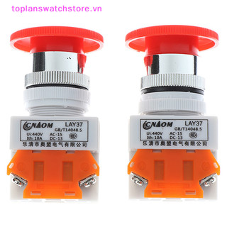 Toplanswatchstore 1 mũ nấm đỏ thường đóng nút công tắc nhấn dừng khẩn cấp 10a lay37 vn