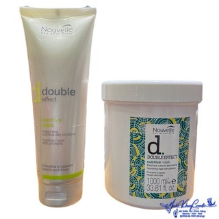Hấp dầu dược thảo dưỡng chăm sóc tóc hư Nouvelle Double Effect Nutritive Mask 1000ml ( New 2022 ) - MK