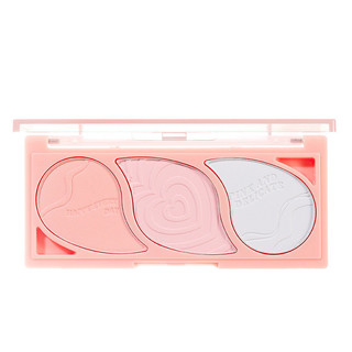 Makeup Xixi Three Colors Blusher Plate Contour Compact Highlight Integrated Natural Three-Dimensional Highlight Brightening Nose Shadow Shading Powder MMX1