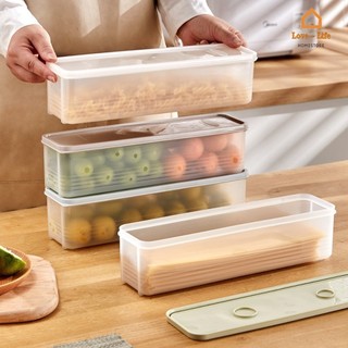 Hộp đựng mì hình chữ nhật kín - Hộp đựng trái cây giữ tươi trong tủ lạnh - Hộp phân loại gia vị nhà bếp
