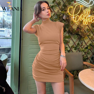 Váy Bodycon cổ cao không tay gợi cảm WEANIA
