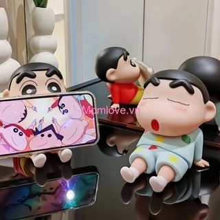 12cm Anime Mới Crayon Shin-chan Q Phiên Bản Kawaii Hình PVC Đồ Chơi Mô Hình Búp Bê Giá Đỡ Điện Thoại Di Động Thu Thập Đồ Trang Trí Quà Tặng