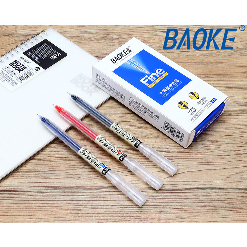 Hộp 12 Chiếc bút toàn thân là mực dài 2000m Baoke PC5028