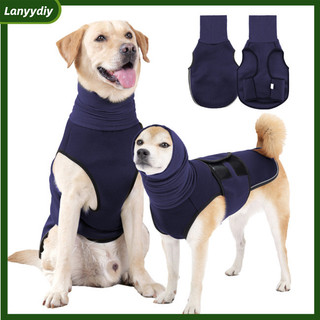 Áo Vest giảm lo âu cho chó lanyydiy, Áo sơ mi lo âu thoải mái cho chó thoáng khí, Áo khoác mềm cho chó con có sọc phản quang,