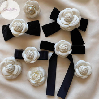 K2nightfee Vải Mới Camellia Hoa Thổ Cẩm Nhung Nơ Thắt Nơ Nữ Phong Cách Đại Học Áo Sơ Mi Cổ Chân Vintage Tiệc Cưới Thổ Cẩm Cho Nữ VN