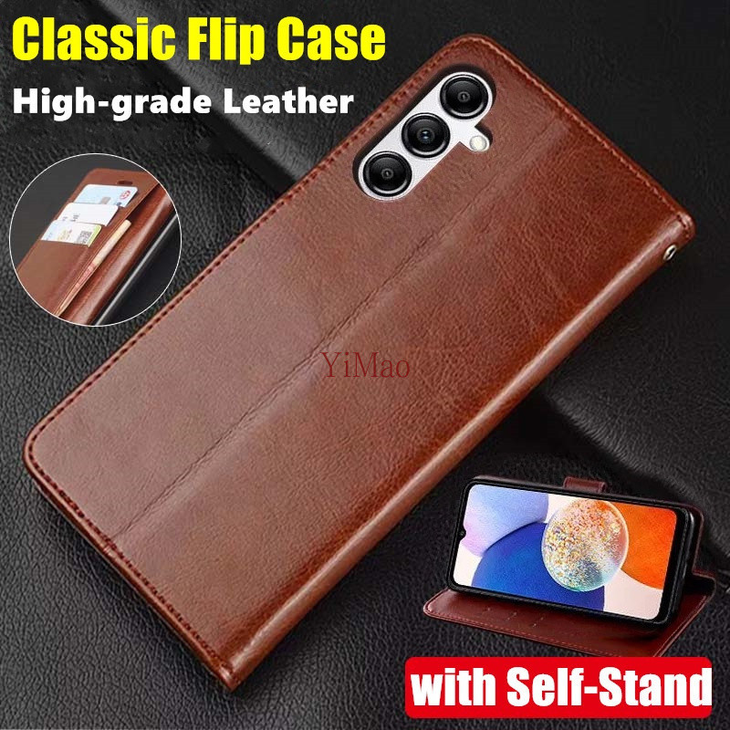 Ốp Lưng Cho Samsung Galaxy A15 A14 A55 A35 A24 A25 A23 A54 A05 A05S A34 M55 M15 M14 M54 M53 A54 C55 4G 5G Bao Da Vintage Ví Gấp Lật Bảo Vệ Hộp Đựng Thẻ