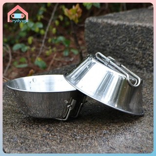 Gemvan 2x Bát cắm trại Bộ đồ ăn bằng thép không gỉ cho bãi biển BBQ Đi bộ đường dài