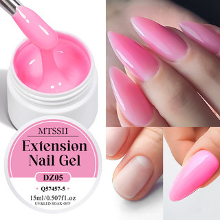 MTSSII 15ml Builder Gel Nhanh Khô Dưới Tia UV Móng Tay Nối Dài Gia Cố Trong Suốt Màu Hồng Khỏa Thân Acrylic Mở Rộng Móng Tay Gel Móng Tay Nghệ Thuật